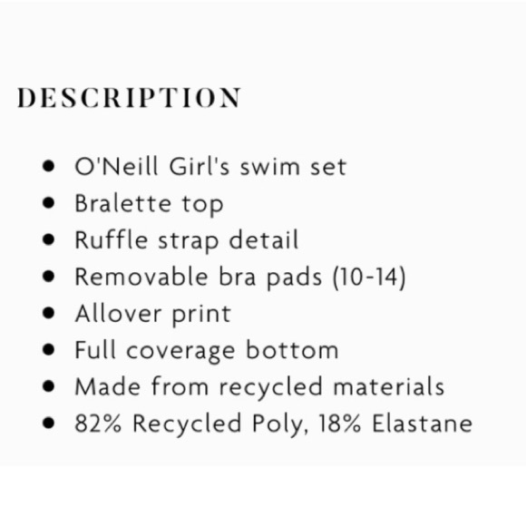 O’Neill ☀️ Saphira Dot Floral Ruffle Tank High Rise Girls’ Summery Bikini Set - Picture 5 of 5